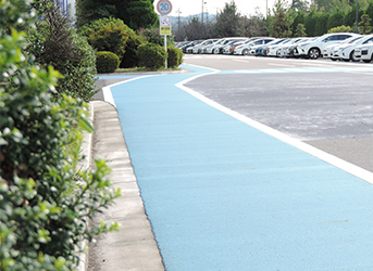 歩行帯遮熱塗装
